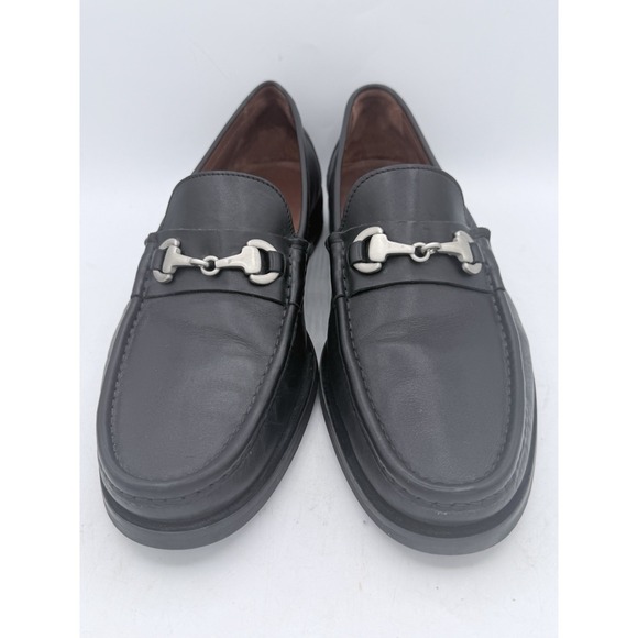 Allen Edmonds Arezzo Men's 10.5D Italian Made Horse Bit Loafers Black/Silver